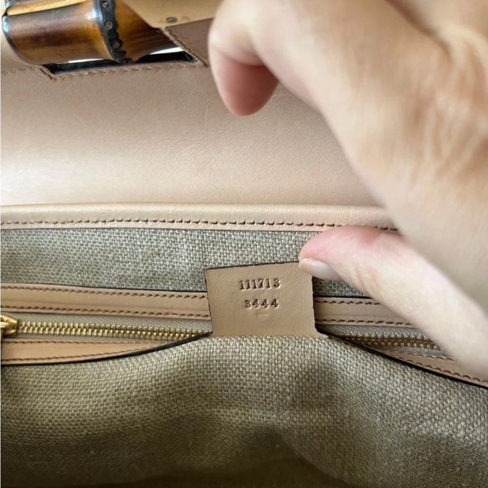 Gucci Floral Canvas and Beige Leather Satchel - Picture 15 of 16
